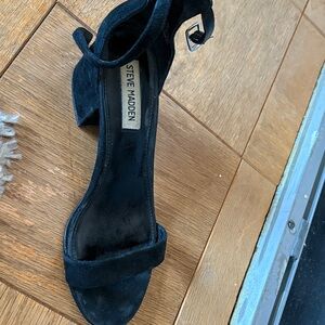 Steve Madden Black Suede Heels